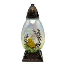 Лампадка скляна велика з аплікацією LPD Jajko plaskie 45год