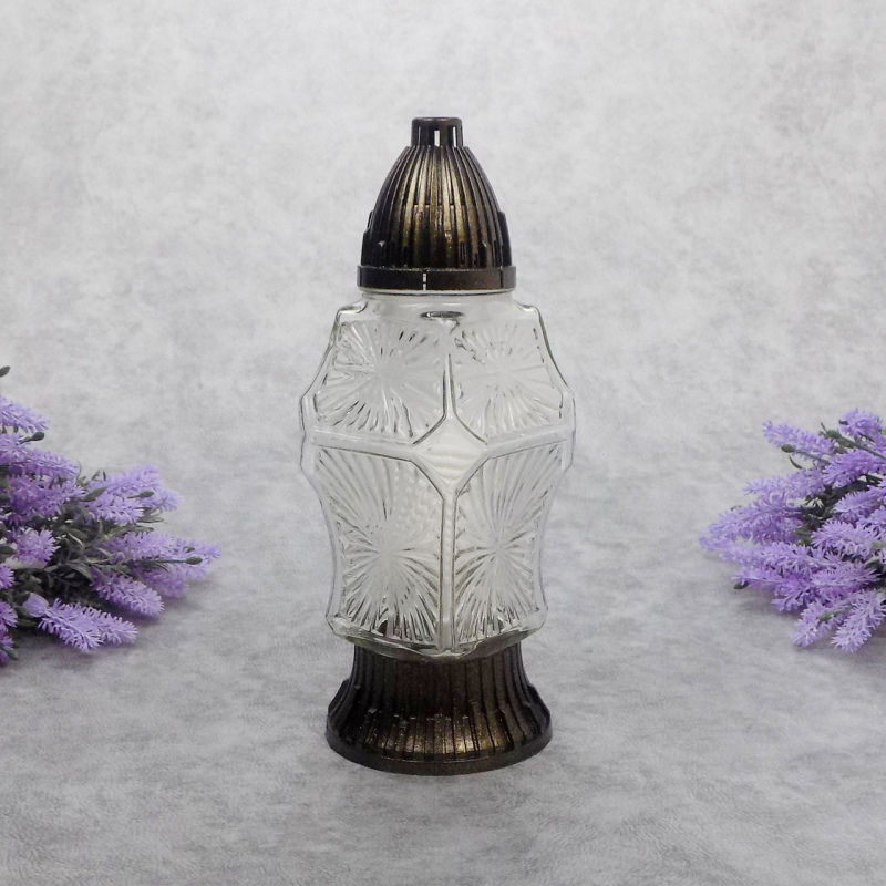 Лампадка скляна середня мікс 768U Czyste 33год прозора