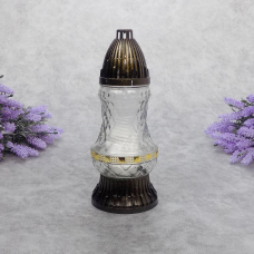 Лампадка скляна середня мікс LP557U 20 год прозора