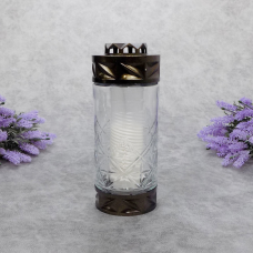 Лампадка скляна середня циліндр LP279 33 год