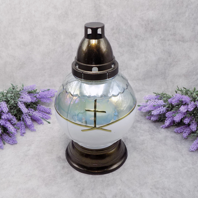 Лампадка скляна куля середня LPD Kula Tasma 45год