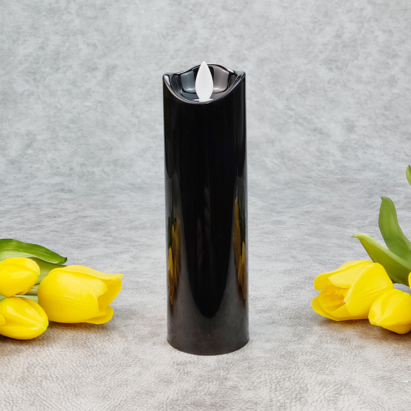 Свічка з рухливим полум“ям Led Cortina WF10 чорна 17см