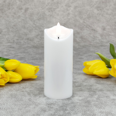 Свічка на батарейках Led Cortina WF001H біла 12см