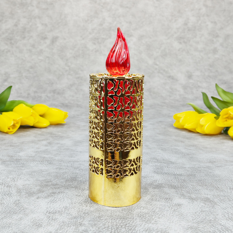 Свічка золотиста на батарейках Led Cortina Azur 15 см