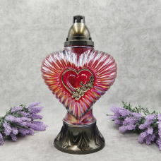 Лампадка скляна велика серце Serce Duze 64 год