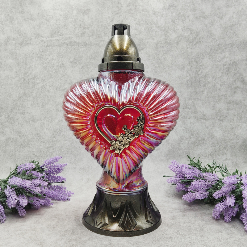 Лампадка скляна велика серце Serce Duze 64 год