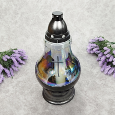 Лампадка велика скляна чорна Koniak Tasma 64 год