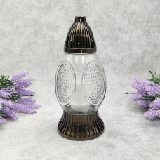 Лампадка скляна середня 574U 20год прозора