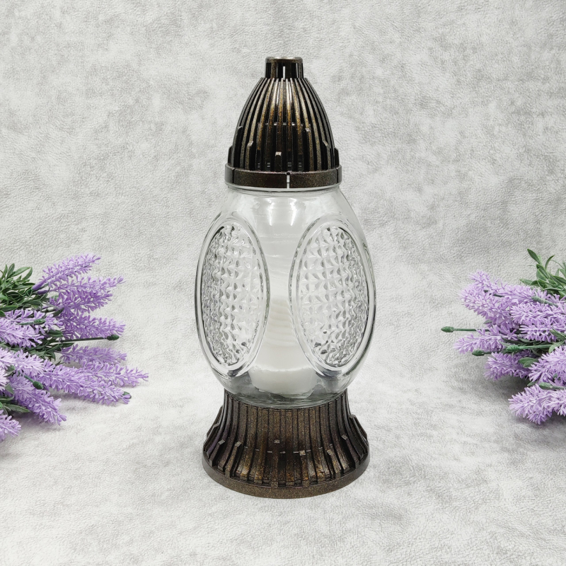 Лампадка скляна середня 574U 20год прозора