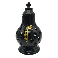 Лампадка середня керамічна Karafa чорна