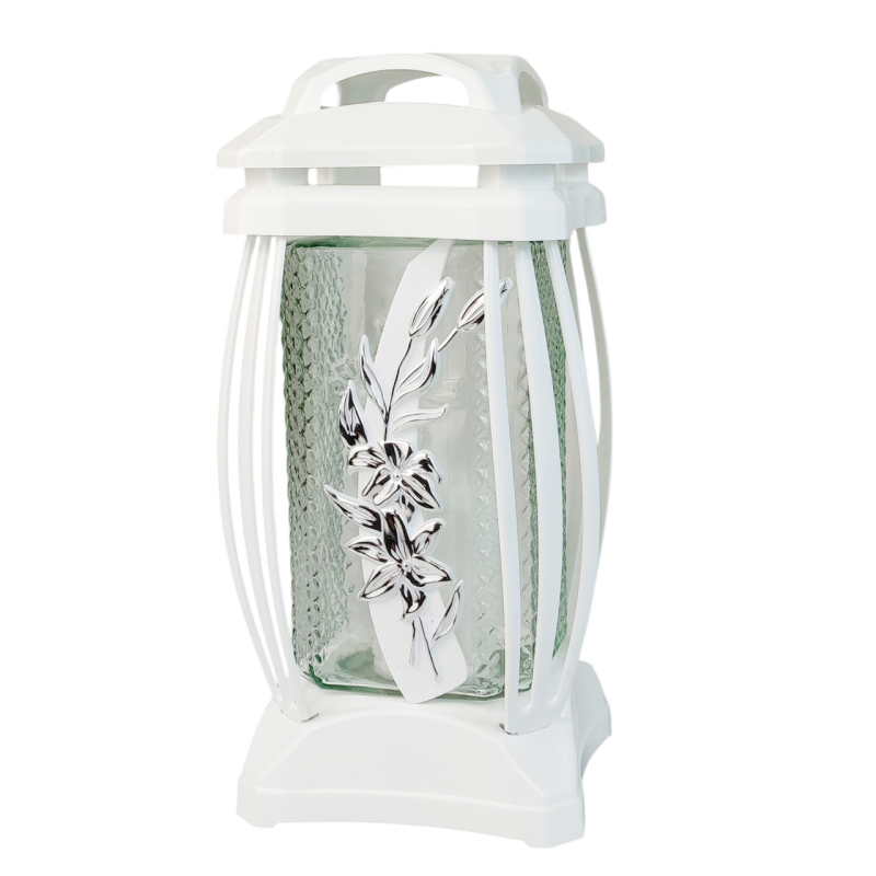 Лампадка скляна біла середня Prima1 33 год