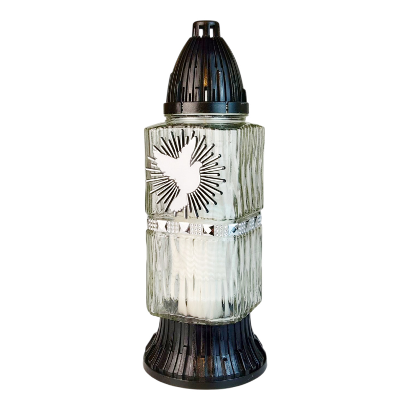 Лампадка середня з аплікацією голуб Лампадка середня з аплікацією голуб