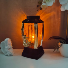 Лампадка на сонячній батареї середня 546 Solar Хром 22см