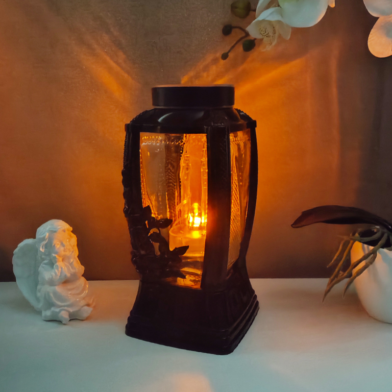 Лампадка на сонячній батареї середня 546 Solar 22см Чорна Лампадка на сонячній батареї середня 546 Solar 22см Чорна