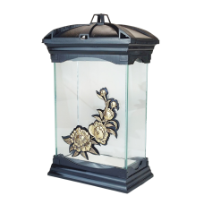 Лампадка капличка з аплікацією квіти Glass Art шкатулка