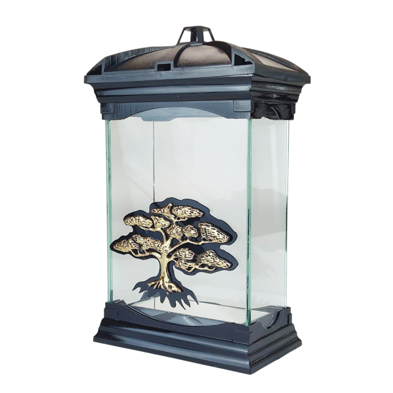 Лампадка капличка с аппликацією дерево Glass Art шкатулка золотиста