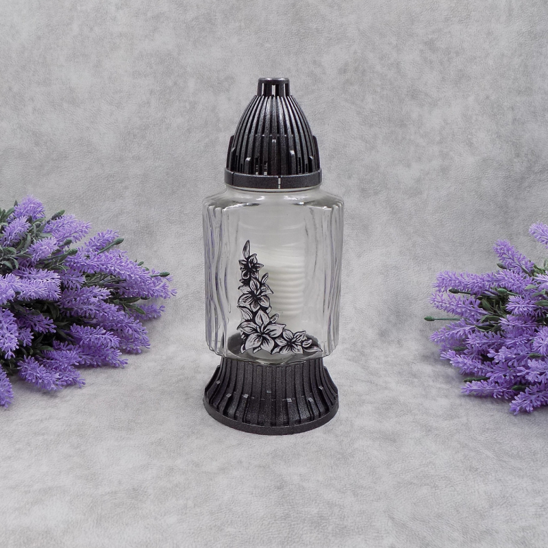 Лампадка  скляна з декором LP573U 20год