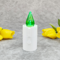 Свічка на батарейках мікс Led MD1 10 см Салатовий