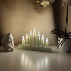 Свічник Led на 7 свічок — елегантний декор із теплим світлом Sunlight