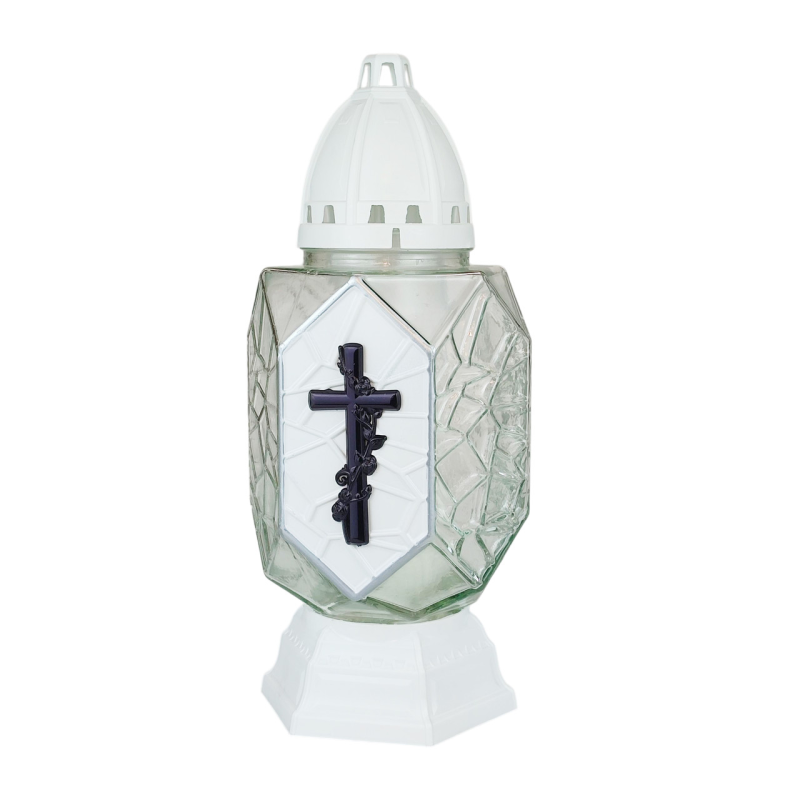 Лампадка скляна декоративна Castel біла