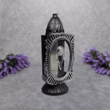 Лампадка середня срібляста Марія Glass Art Kapliczka 33год