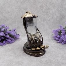 Лампадка скляна середня Lampa Lisc2 бронзова 14год