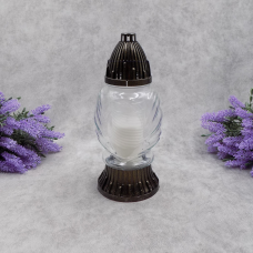 Лампадка скляна середня LP116 прозора 20 год