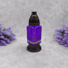 Лампадка скляна із серцем бузкова T31U 14год