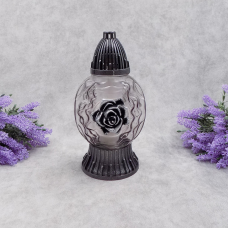 Лампадка скляна середня 50U графіт 20год