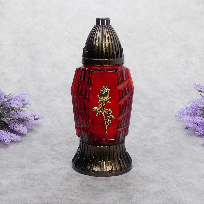 Лампадка скляна Вічна Троянда червона LP565U 20год Лампадка скляна Вічна Троянда червона LP565U 20год