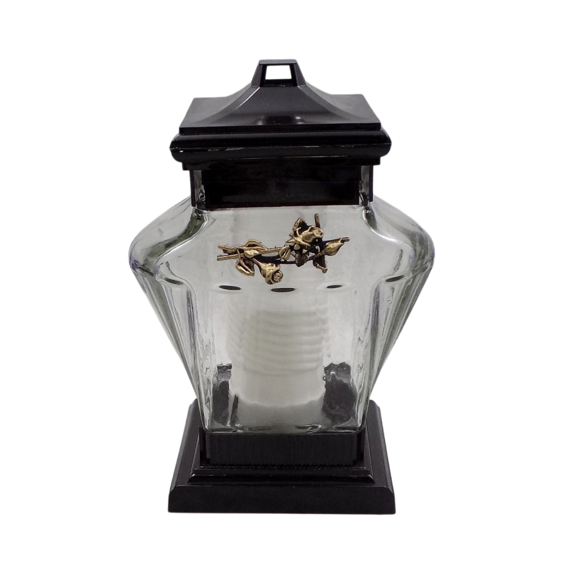 Лампадка скляна золотиста троянда LC3 Urna 20год